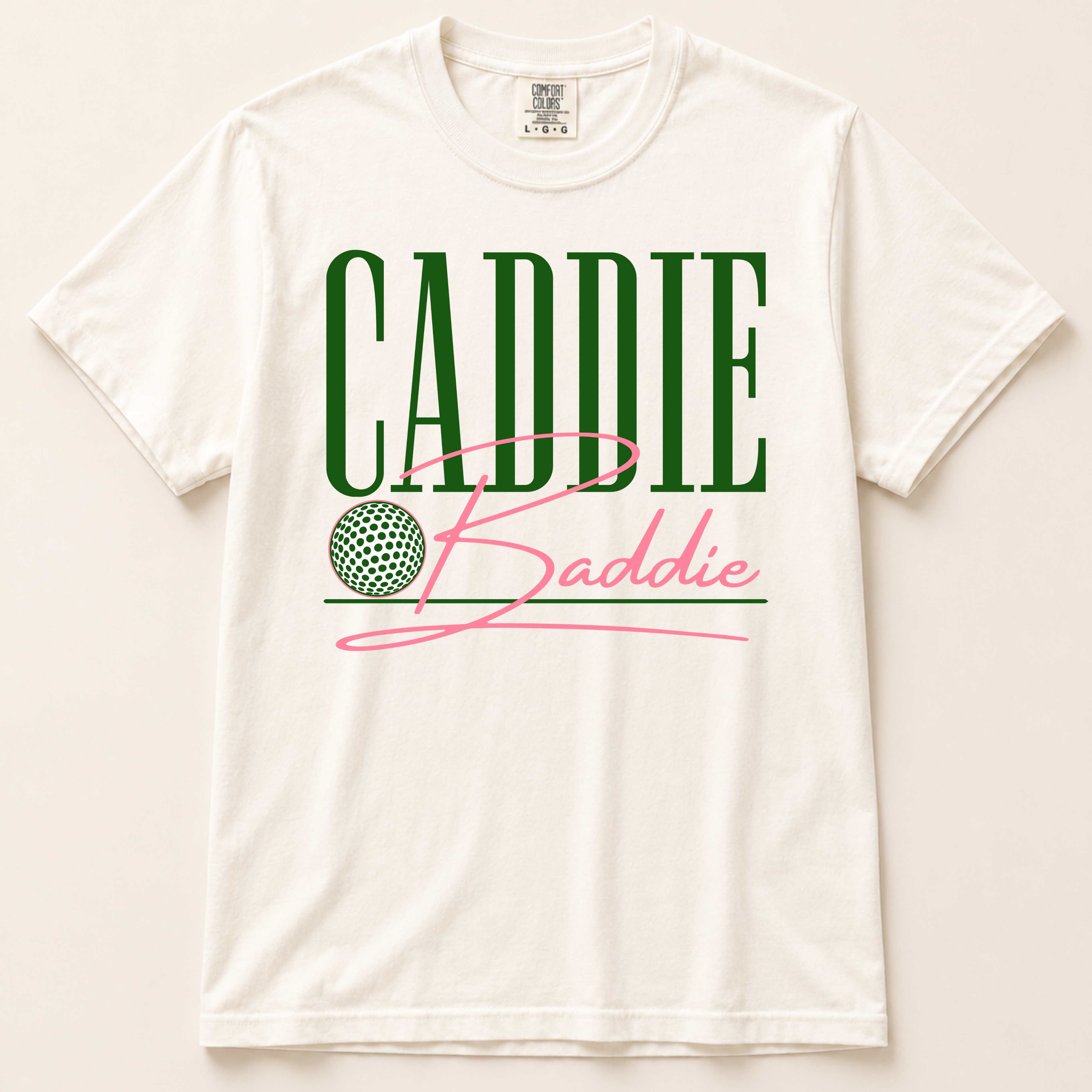 Caddie Baddie Comfort Colors Shirt, Women's Golf Shirt, Funny Golf Tee, Golf Lover Gift, Golf Girly Shirt, Country Club Tee