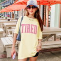 Tired Shirt, Comfort Colors Graphic Tee, Cute Oversized Tee, Funny Introvert Shirt, Women's Casual Tee, Minimalist Graphic Tee