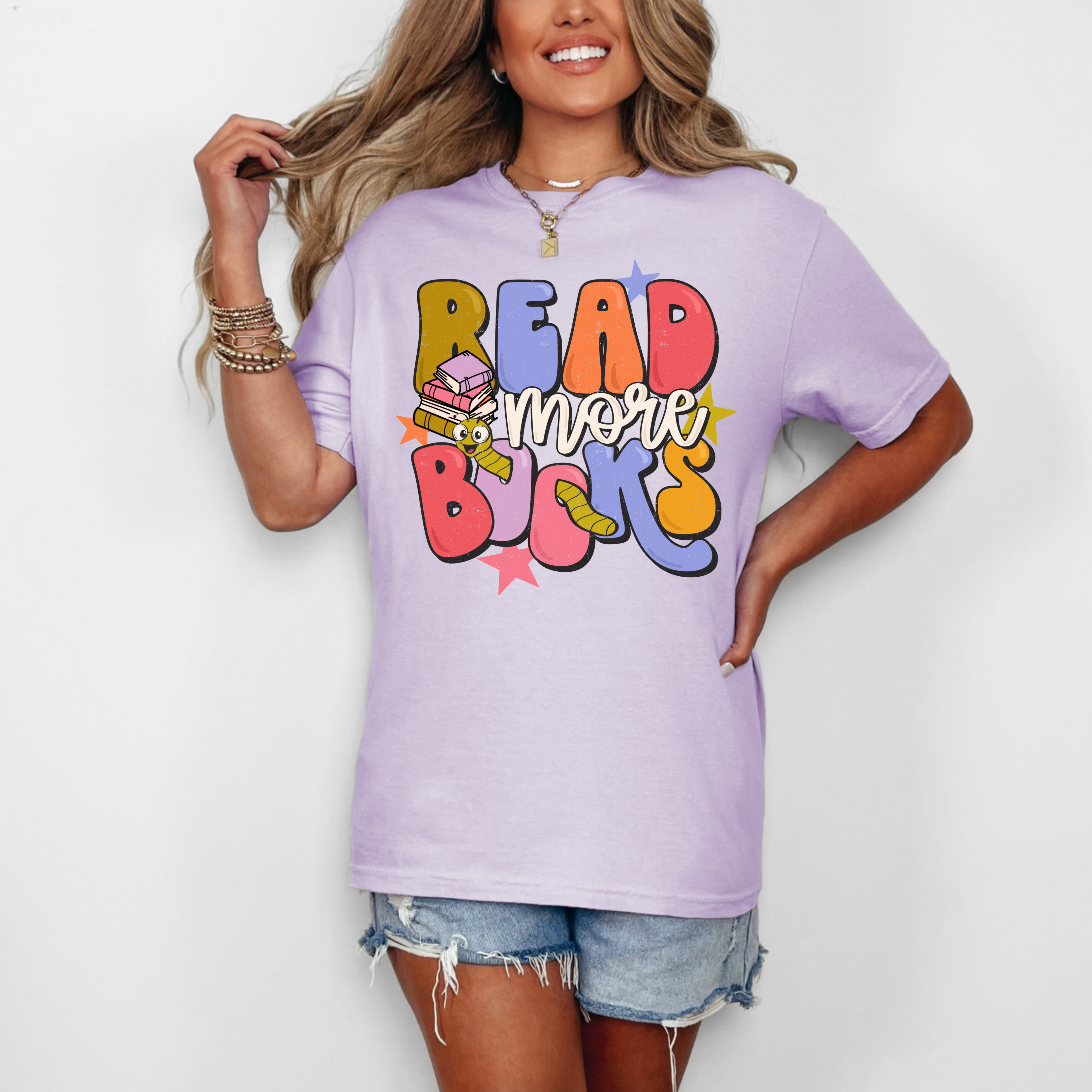 Read More Books, Comfort Colors Book Lover Graphic Tee