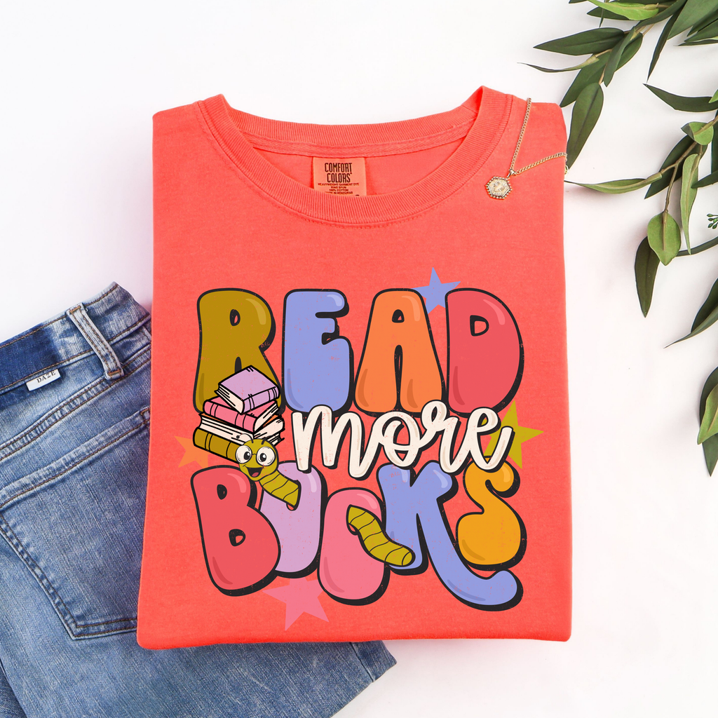Read More Books, Comfort Colors Book Lover Graphic Tee