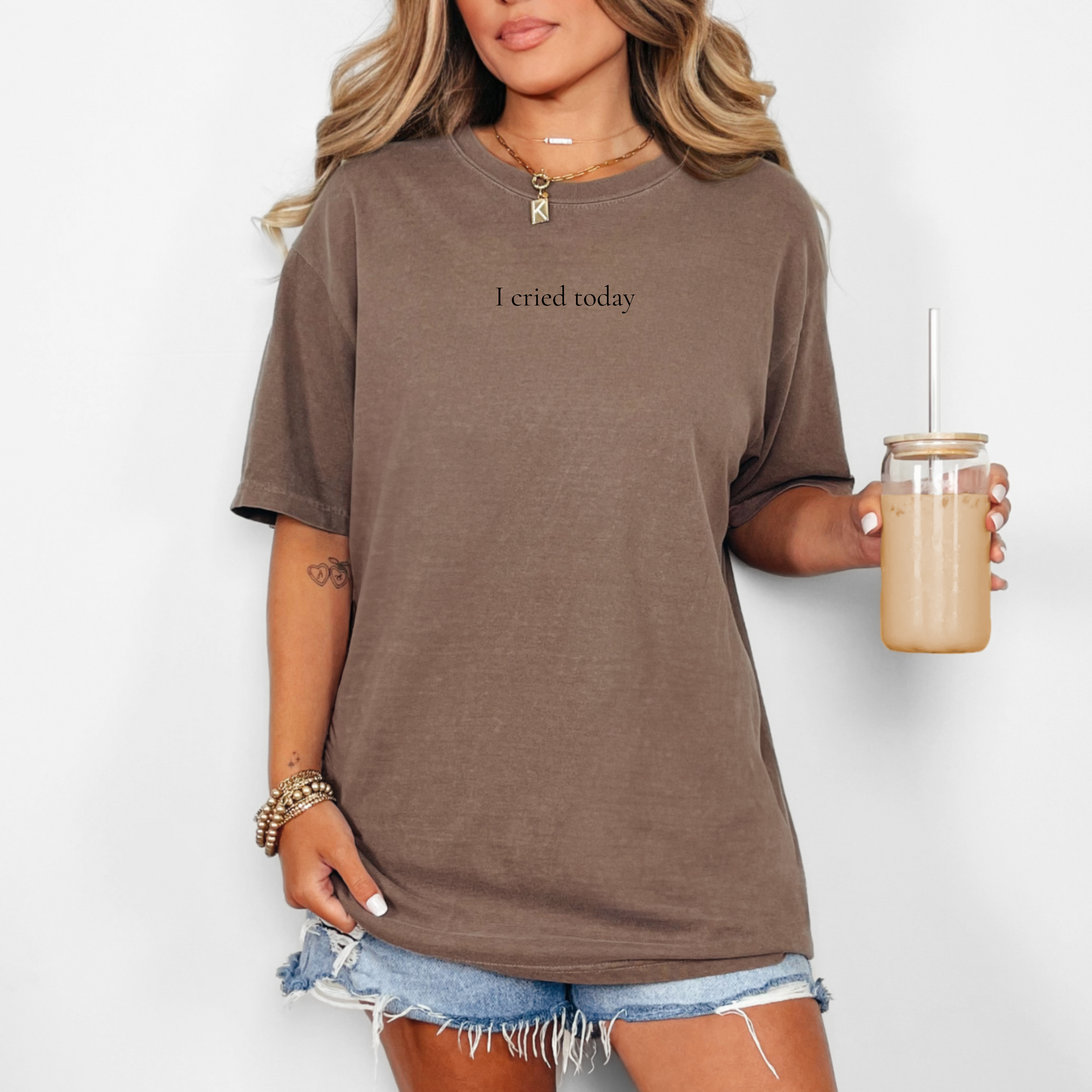 I Cried Today, Minimalist Comfort Colors Tee